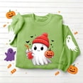 thumbnail image 4 of Halloween Shirts for Women Cute Spooky Ghost Print Pullover Sweatshirts Long Sleeve Crewneck Fall Clothes Tops Casual Comfortable Festive Fall Sweaters, 4 of 5