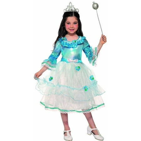 Flora Blue Princess Girls Child Fairytale Royalty Halloween Costume