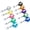 10 Pack, variant on Pengc Retractable ID Badge for Key Card Name Tag Holders, Colored Plastic, 10 Pack