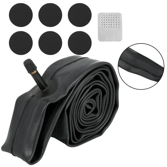 REGALWOVEN 1 Pc Black Bike Inner Tube US Type Valve 26"x1.75/2.125" Bicycle Inner Tube Tyre with Tire Repair Tool for City Road