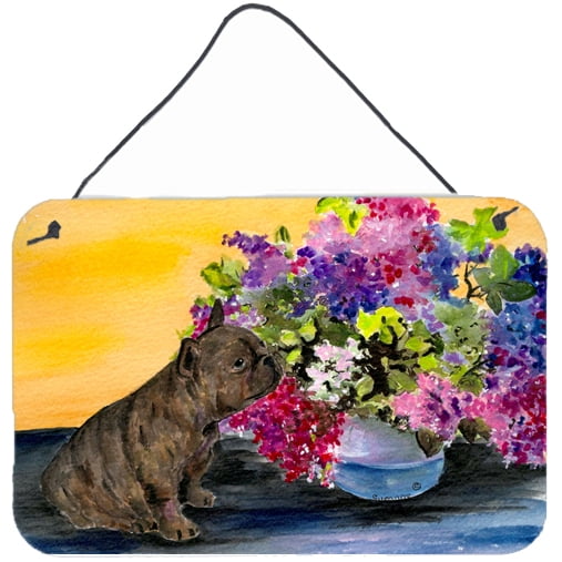 Carolines Treasures SS8536DS812 French Bulldog Indoor Aluminum Metal Wall or Door Hanging Prints, 8 x 12", Multicolor