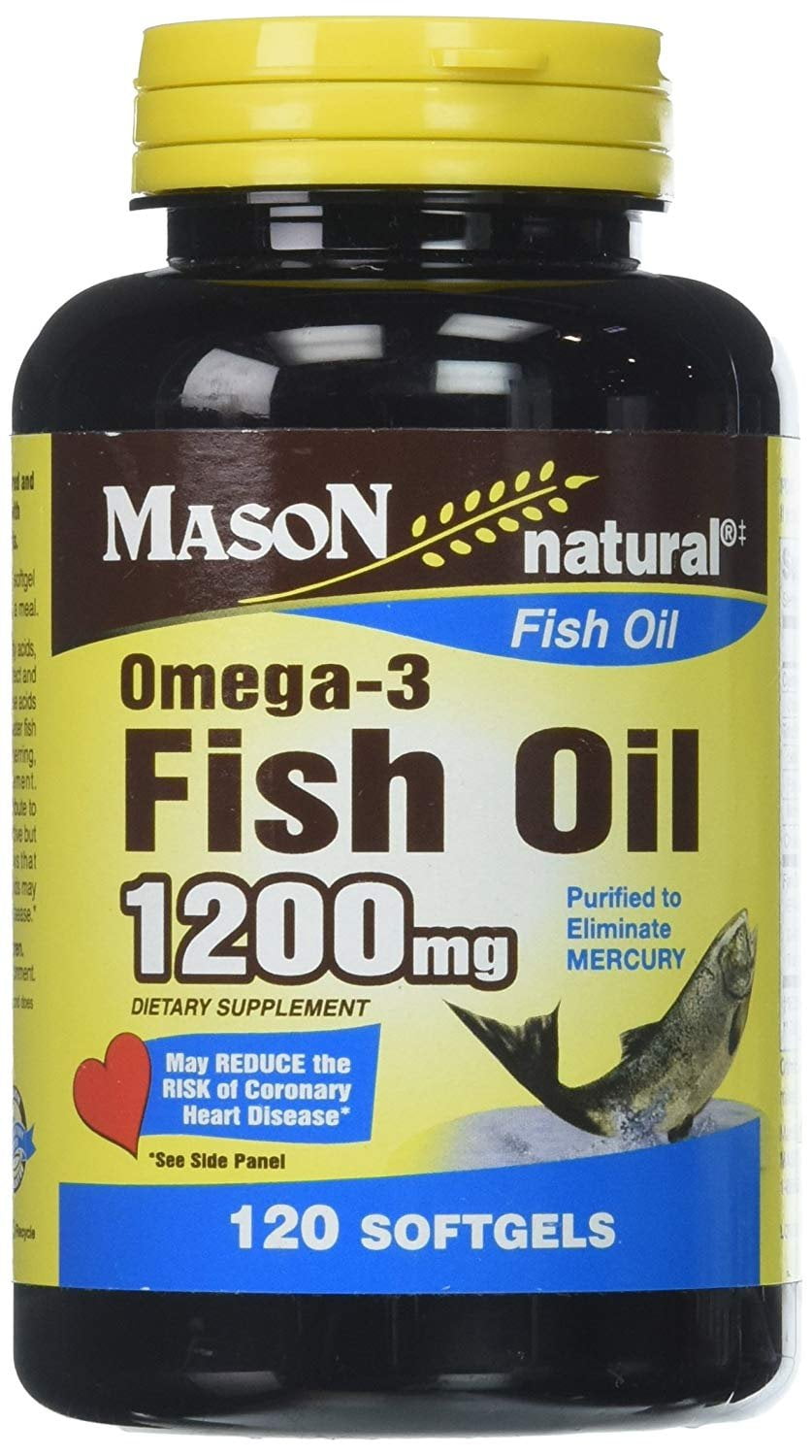Mason Vitamins Fish Oil Omega3 Softgel, 120 Count