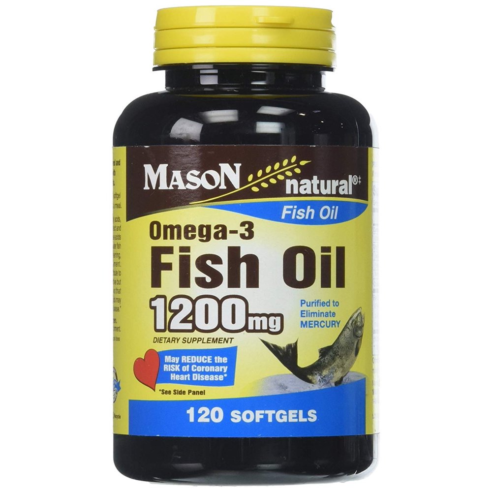 Mason Vitamins Fish Oil Omega3 Softgel, 120 Count