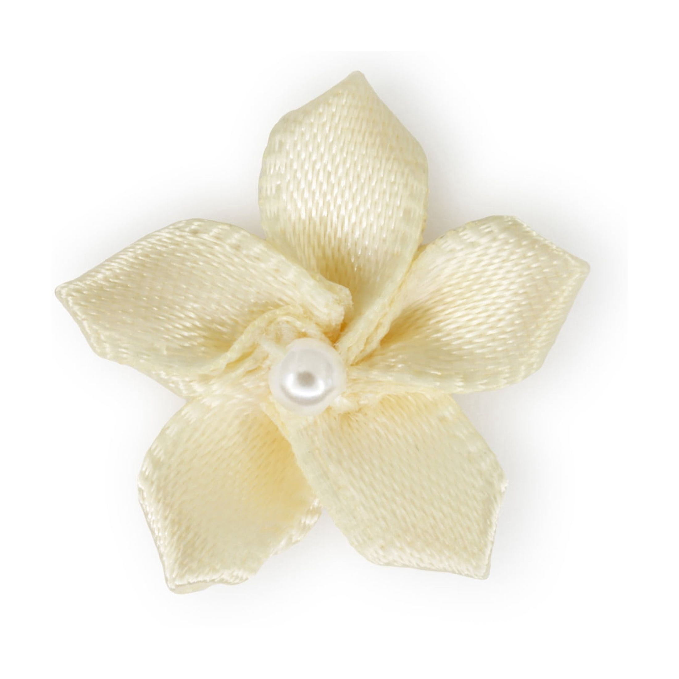 Hello Hobby Accessory Flowers with Pearl, Cream, 30 piece