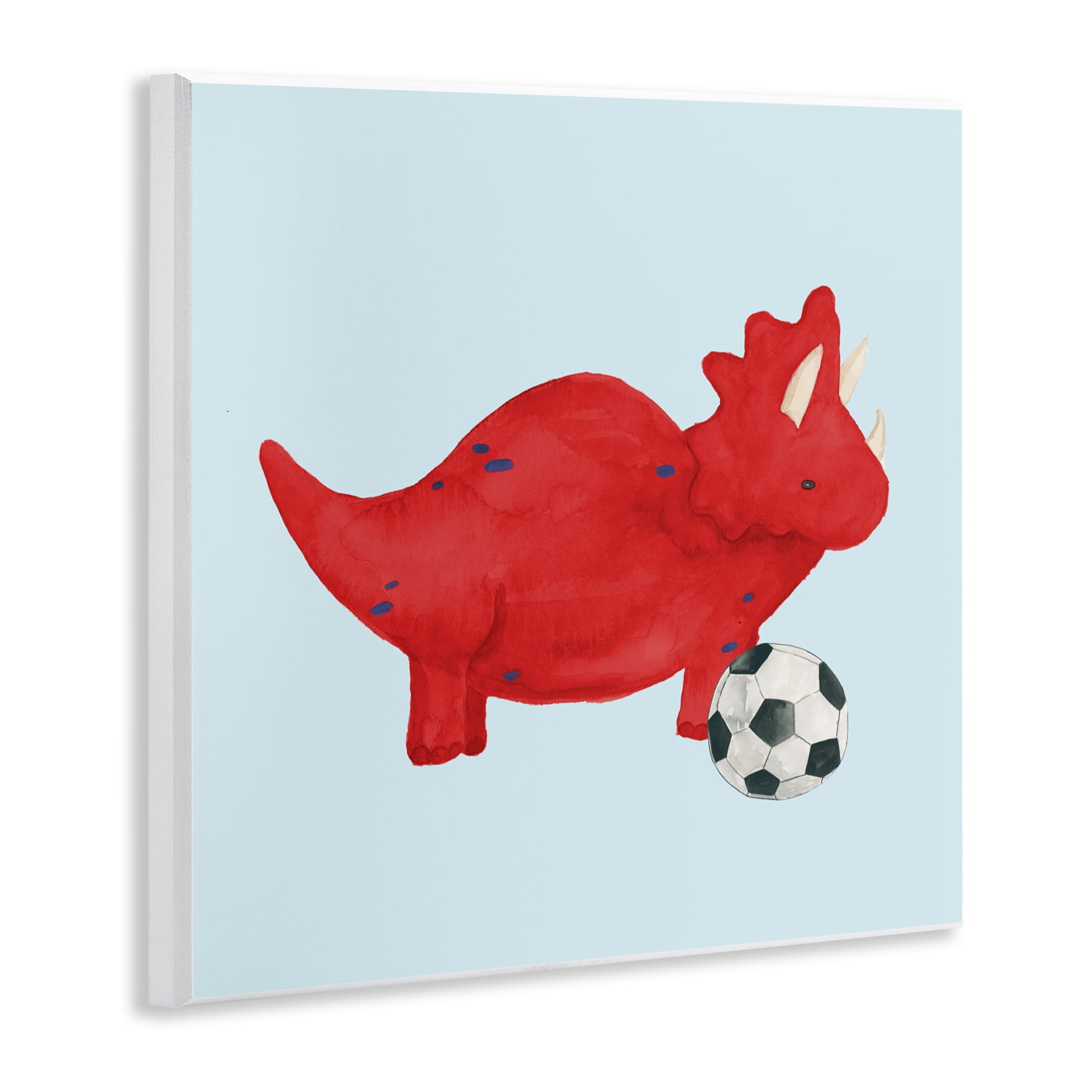 Stupell Industries Baby Dino with Ball Wall Plaque Art, design by Lucille Price