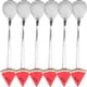 thumbnail image 1 of KAKOWELY 6 cucharas de acero inoxidable, adorables cucharas con forma de sandía, cucharas de postre y encantadoras cucharas para helado., 1 of 4