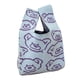 thumbnail image 1 of Bolso de mano de punto tipo cartera para mujer, elegante bolso con asa superior, bolso de compras, tipo clutch Azul, 1 of 9