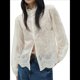 thumbnail image 3 of Camisa Bordada con Botones para Mujer, Blusa Informal de Larga Albaricoque XXL, 3 of 9