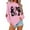 Pink, variant on Cute Sweatshirts for Women Hoodless Design Casual Lightweight Sweaters Loose Fit Printed Pullover Long Sleeve Tops Comfy 2025 Fall Winter Outfits