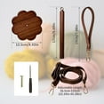 thumbnail image 6 of ABPETE Portable Yarn Holder - Wooden Yarn Spool Holder with Wrist Strap and Crossbody Strap, Yarn Organizer for Crocheting, Ideal Gift for Knitting Lovers (Black Walnut), 6 of 7