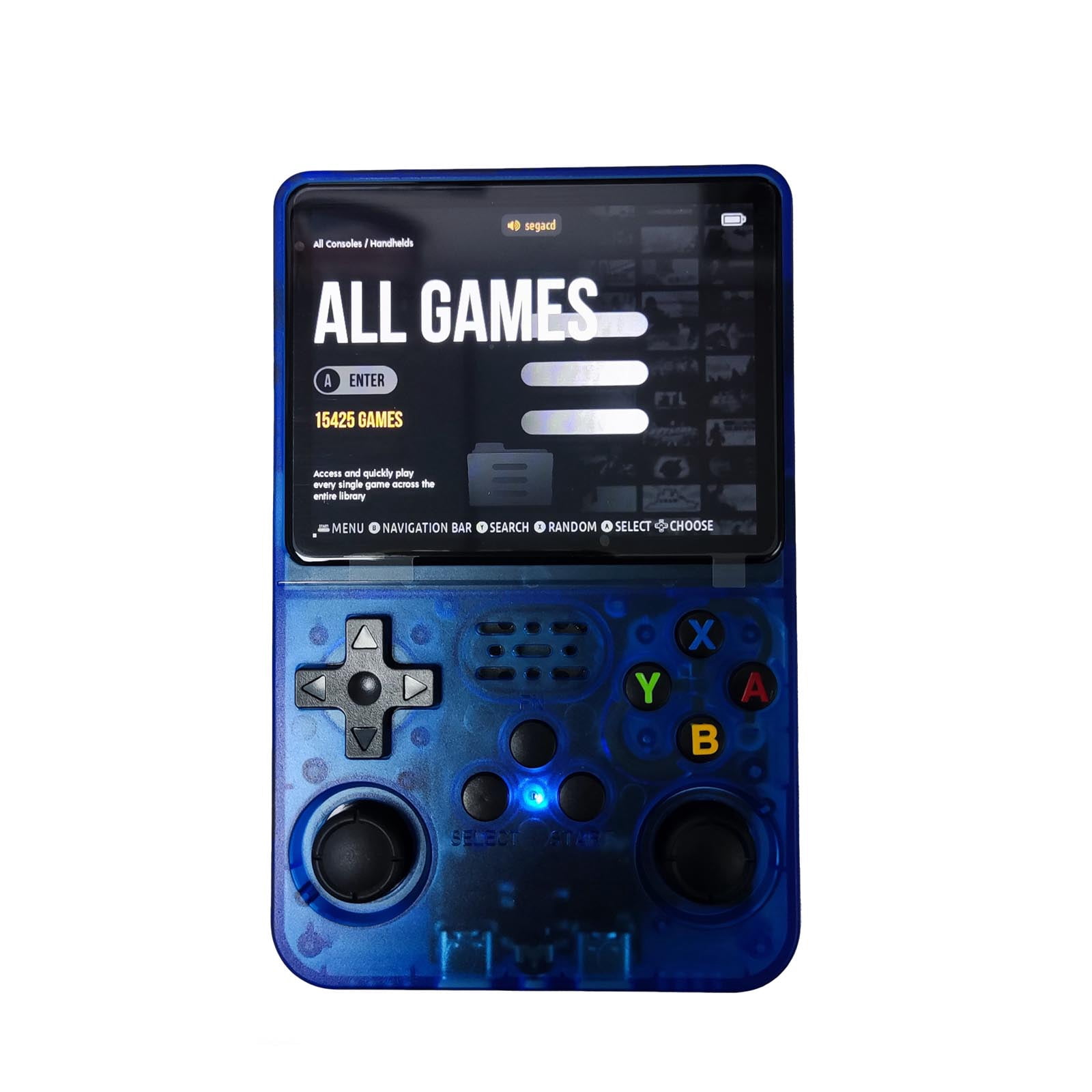 R36S Open Source Retro Handheld Blue64G: Large Screen, Long-Lasting Big Battery