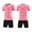 Pink, variant on SGFCWSX Mens Soccer Outfit 2 Piece V Neck Quick Dry Breathable Short Sleeve Shirt and Shorts Football Training Athletic Set Black Size M