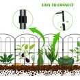 thumbnail image 6 of 28 Pack Decorative Garden Fence Outdoor 24in (H) x 30ft (L) Coated Metal RustProof Landscape Wrought Iron Wire Border Folding Patio Fences Flower Bed Fencing Animal Barrier Section Panels Decor, 6 of 7