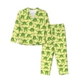 thumbnail image 1 of Fotbe Funny Frogs Conjunto de Pijama de Manga Larga para Mujer con Estampado, Ropa de Dormir de 2 Piezas, Conjunto de Casa Suave y Cómodo con Bolsillos-X-Large, 1 of 7