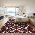 thumbnail image 3 of ODIKA 4'x6' Machine Washable Non-Slip Area Rug, Traditional Burgundy High Traffic Rug, Red, 988914, 3 of 7