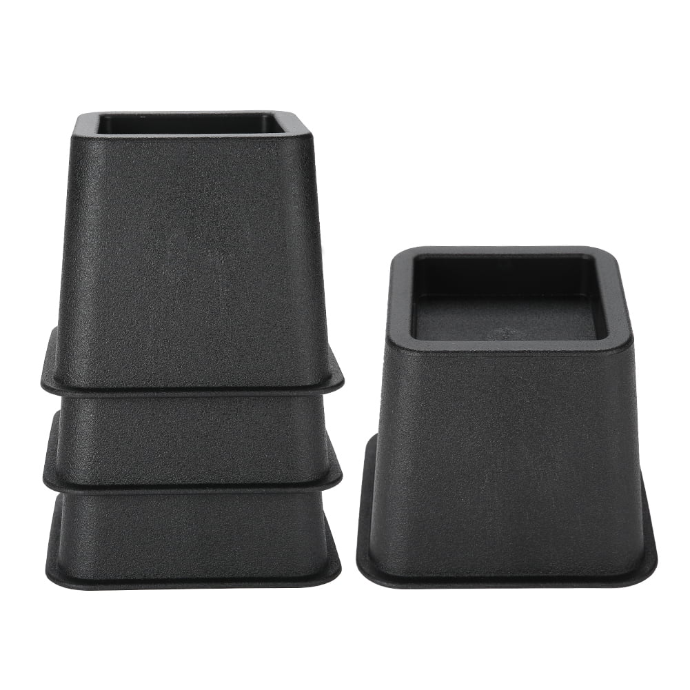 Adjustable Furniture Raisers Chair Sofa Riser Feet Lift Set 4 x 5"& 4 x 3" Black 