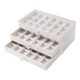 thumbnail image 2 of Milageto Jewelry Organizer Box Elegant Jewelry Holder for Rings Bracelet Vanity Table Beige, 2 of 7