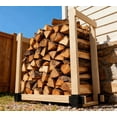 thumbnail image 1 of 4-Pack Firewood Rack Brackets – Heavy-Duty Adjustable Steel Log Holder for Indoor & Outdoor Use, DIY Customizable Wood Storage Solution with Powder-Coated Finish, Includes Screws, 1 of 9