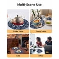 thumbnail image 2 of 15 Inch Round Placemats Set of 6, Navy Blue Christmas Non Slip Heat Insulation PP Table Mats, Retro Rustic Winter Snowflakes Xmas Washable Place Mats for Kitchen Dining Party Table Decor, 2 of 7