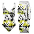 thumbnail image 1 of WILLBEST Robe Corset pour Femmes Formelle Femmes Col en V Maillot de Bain Imprimé Fleur Jupe Tablier Ensembles Bikini, 1 of 5