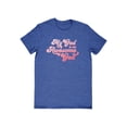 thumbnail image 3 of Blessed Girl Womens Boyfriend T-Shirt - My God - Royal Heather - X-Large, 3 of 4