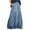 Blue, variant on Chouyatou Women's Casual Elastic Waist Frayed Hem A-Line Distressed Hippie Long Maxi Denim Skirt with Pockets(Dark Grey,Small)