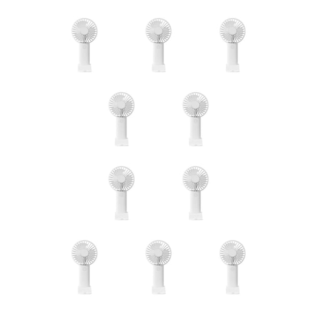 Ventilador Portátil Eléctrico Yuarrent Recargable 3 Ventiladores de Mano Blanco Tipo 1 10Conjunto