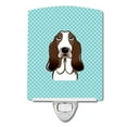 thumbnail image 1 of Carolines Treasures BB1181CNL Checkerboard Blue Basset Hound Ceramic Night Light, 1 of 1
