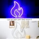 thumbnail image 5 of Luz de neón LED azul en forma de llama de una pieza, luz de neón LED azul para dormitorio, bares, restaurante, tienda, decoraciones para el hogar JAMW Sencillez, 5 of 5