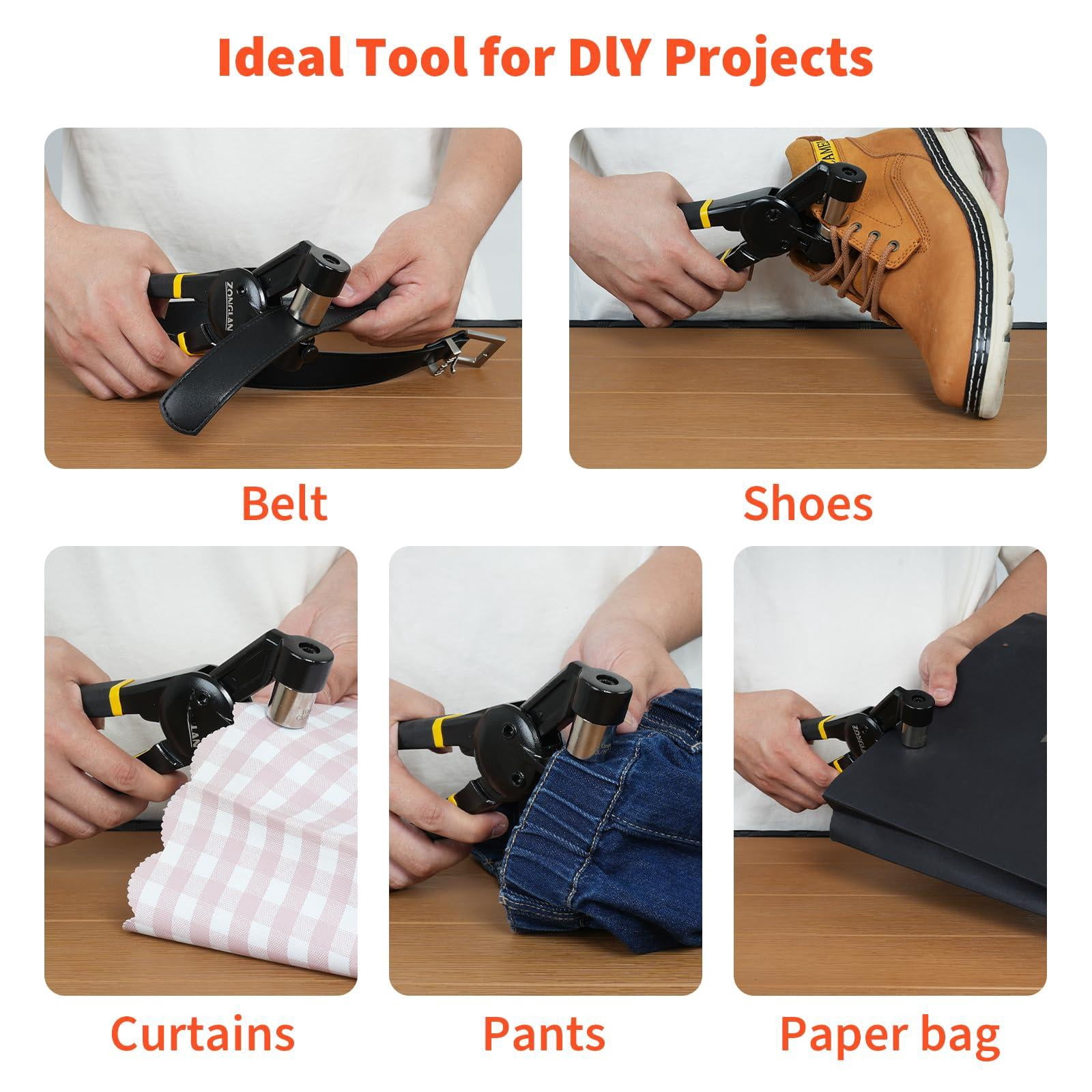 Grommet Tool Kit  3/8 Inch Handheld Eyelet Hole Punch Press Pliers With 300 Anti-rust Grommets For Tarp Leather Fabric Tent And So On