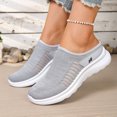 thumbnail image 3 of Rokment Womens Orthopedic Clogs Backless Walking Slides Sandals Lightweight Comfortable Mesh Athletic Nursing Driving Arch Support Mules Slip on Casual Sneakers Summer Fall Grey Size 7.5, 3 of 5