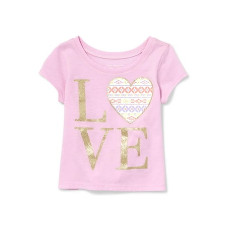 The Children's Place Short Sleeve Graphic Tee (Baby Girls & Toddler (Best Place For Kids Clothes)