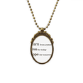 thumbnail image 1 of Aprender a vivir la esperanza de citar Collar Colgante Vintage de bronce antiguo de joyeria de lujo de regalo Unbranded  M, 1 of 3