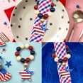 thumbnail image 2 of Fareti Bead Star Napkin Rings Patriotic Napkin Holders for Dining Table Decor Rustic Kitchen and Holiday Parties Effortless Maintenance and Secure Napkin Holder, 2 of 4
