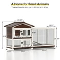 thumbnail image 4 of GOOJOASIS Rabbit Hutch Indoor, Chicken Coop Outdoor with 3 Removable Tray 2 Story Rabbit House with Large Running Cage & Ramp, 4 of 7