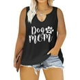 thumbnail image 2 of BiZtdJrK Womens Print Tank Tops Mother's Day Graphic Sleeveless Blouse Loose Fit V Neck Basic Tanks Black M, 2 of 5