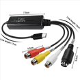 thumbnail image 2 of 2X Convertidor AV A USB C Adaptador de Tarjeta de Captura de Vídeo 1 Canal AV NTSC PAL Video S Video/Convertidor Compuesto A USB, 2 of 5
