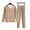 Khaki, variant on Plus Size Seamless Thermal Underwear for Women Long Sleeve Base Layer Top & Buttom Long Johns Thermal Suit L-4XL