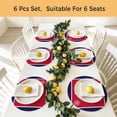 thumbnail image 5 of Nautical Anchor Round 13 Inch Placemats Set of 4, Blue Red Coastal Ocean Beach Compass HeatResistant Non Slip Place Mats for Dining Table, Wipeable Braided Kitchen Table Mats for Housewarming, 5 of 9
