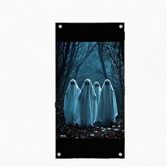 Halloween Door Cover Machine Wash - Stretch Fabric Backdrop Door Porch Covers for Halloween Party Decoration - 35 X 71 inch
