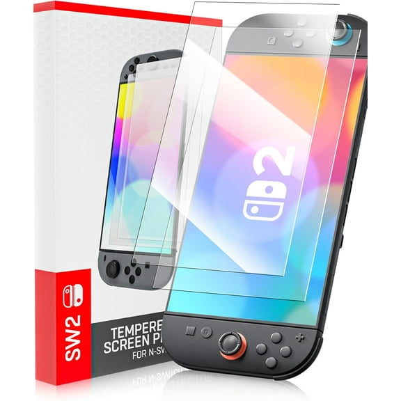 Screen Protectors for NS Switch 2 2025,Tempered Glass Case for NS Switch 2, Travel Carrying Case Accessories, Screen Protector for Switch 2 8''