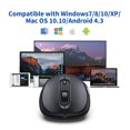 thumbnail image 4 of HLONK Bluetooth Mouse   Wireless Mouse Multi-Device Mouse (BT1+BT2+2.4G)  3 Adjustable DPI Levels  6 Buttons Portable Mouse Compatible for Windows//Mac OS/Android-Black, 4 of 7