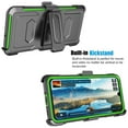 thumbnail image 4 of Ebizware Samsung Galaxy A17 5G Case with [Built-in Screen Protector] and Swivel Holster Belt Clip, Military Grade Heavy Duty Protective Defender Kickstand Phone Case Cover for Galaxy A17 5G - Green, 4 of 9