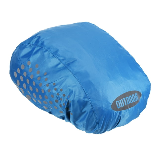 Unique Bargains Waterproof Helmet Cover Bike Helmet Protector Ride Gear with Reflective Strip Blue