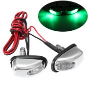1 Pair 12V Auto Car Chrome LED Light Lamp Windshield Windscreen Jet Spray Nozzle Wiper Washer Eyes 5 Colors