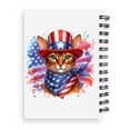 thumbnail image 2 of Patriotic Abyssinian Celebrates 4th of July Spiral Bound Journal Cat Lover Kitten Owner Gifts 5x7in Spiral Notebook - 02009, 2 of 5