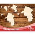 thumbnail image 3 of Unfinished Wood Cowgirl Silhouette Shape 3" / 1/8", 3 of 3