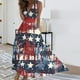 thumbnail image 4 of Vestido Corto de Verano Patriótico Día de la Independencia Impreso Cuello en V sin Mangas Grande Doblado, Mini Longitud para Casual Y Diario, 4 of 5