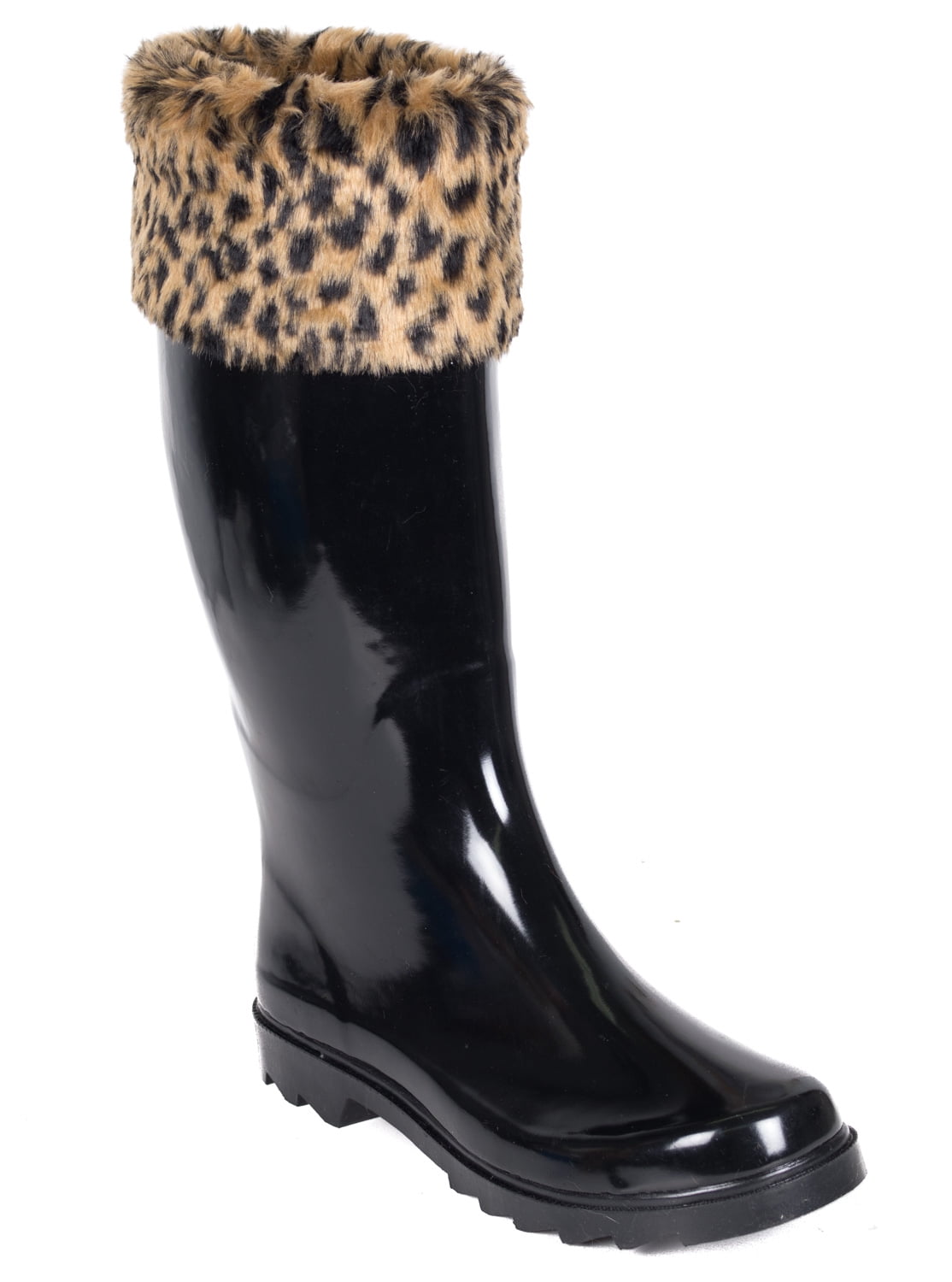Download Forever Young - Women Rubber Rain Boots, Faux Fur Mock ...
