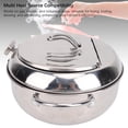 thumbnail image 4 of Steel Deep Fryer Pot 201 Stainless Steel 2.2L Japanese Frying Pot with Oil Drain Temperature Control and Lid for Kitchen Stove, 4 of 7
